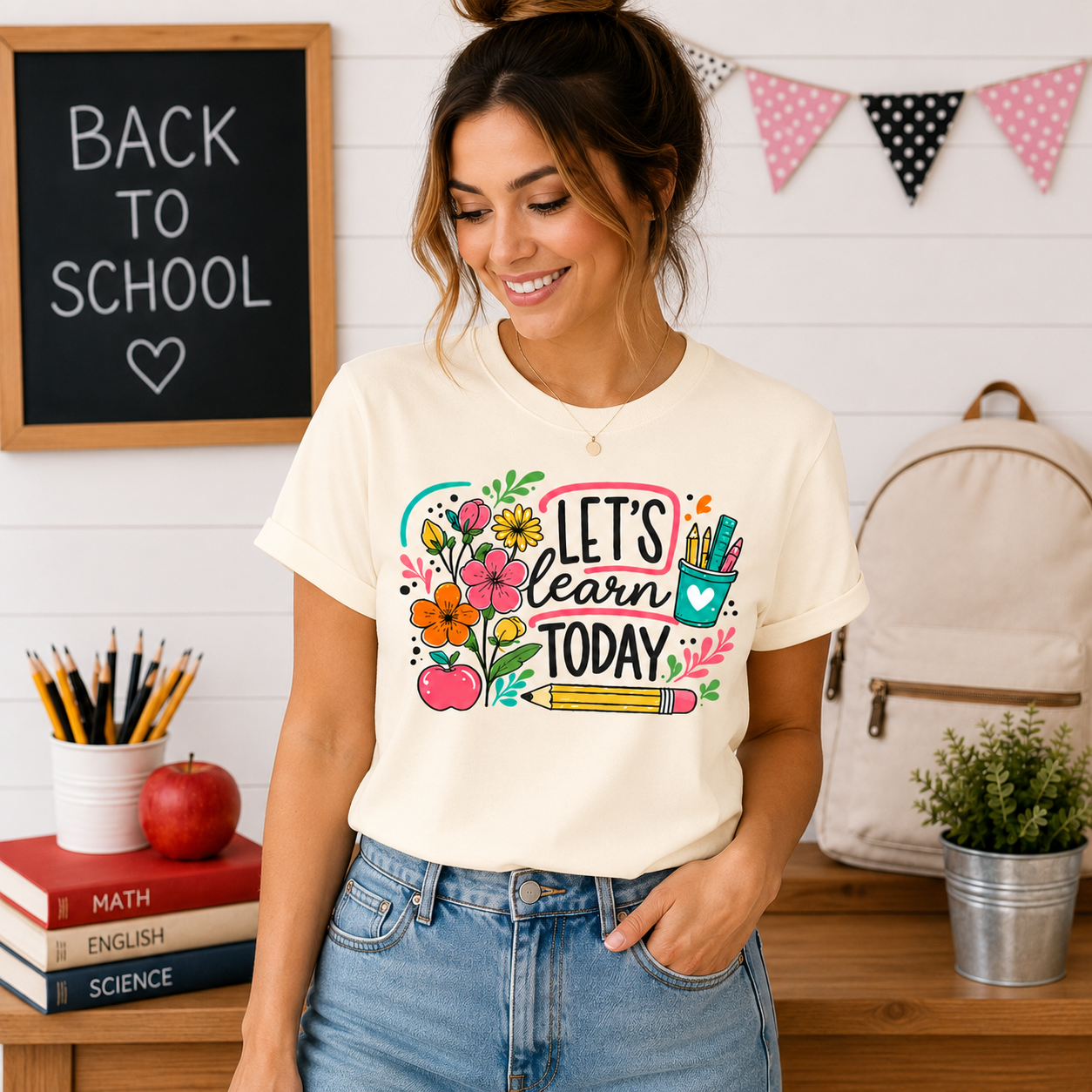 Let’s Learn Today T-Shirt — Cute Teacher Back-to-School Tee