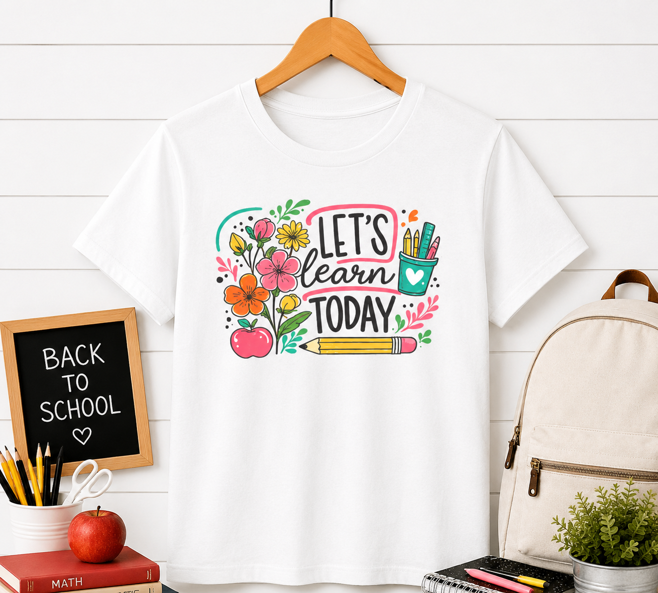 Let’s Learn Today T-Shirt — Cute Teacher Back-to-School Tee