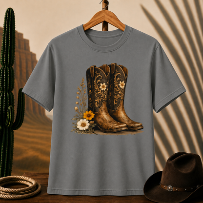 Floral Cowgirl Boots T-Shirt