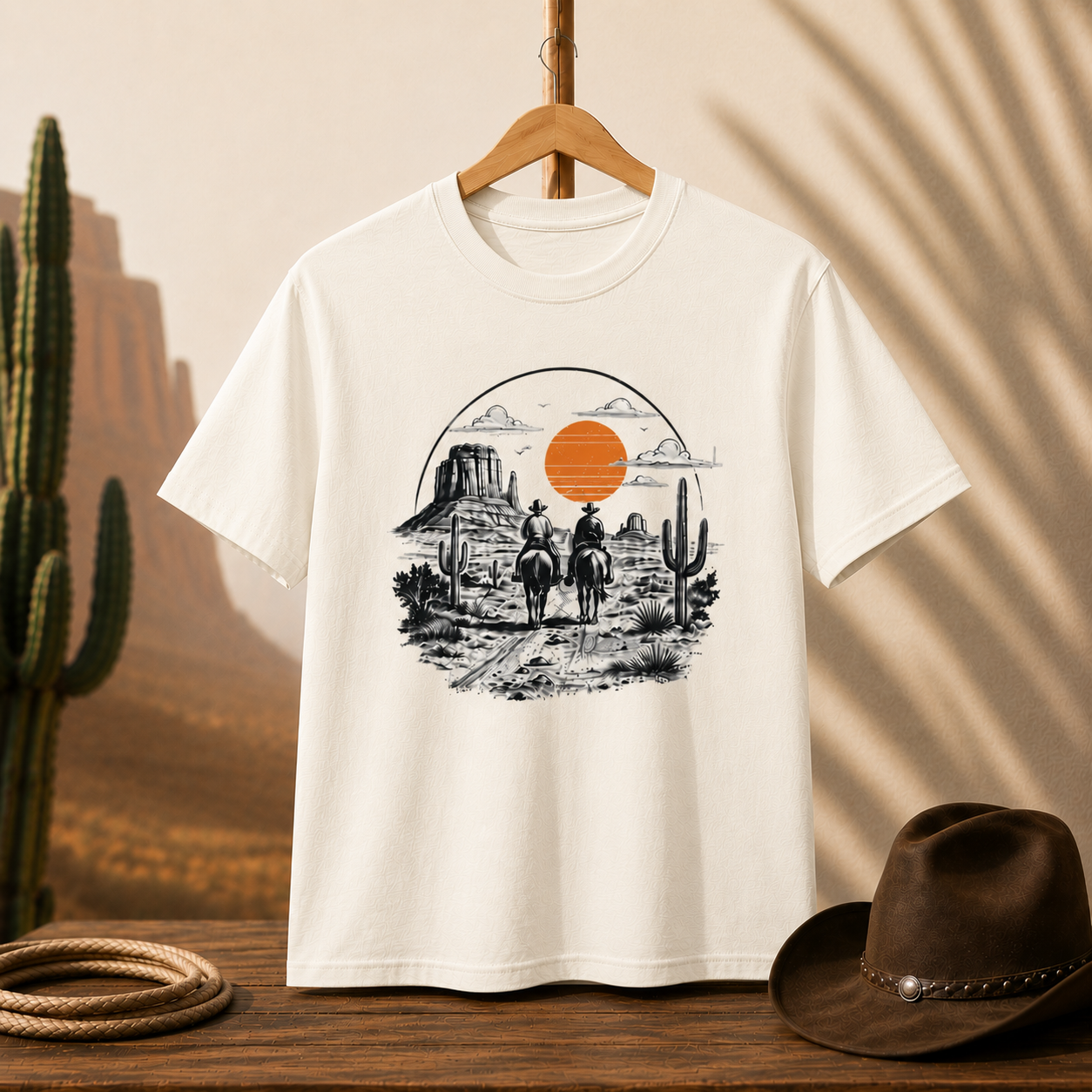 Western Sunset Cowboy T-Shirt