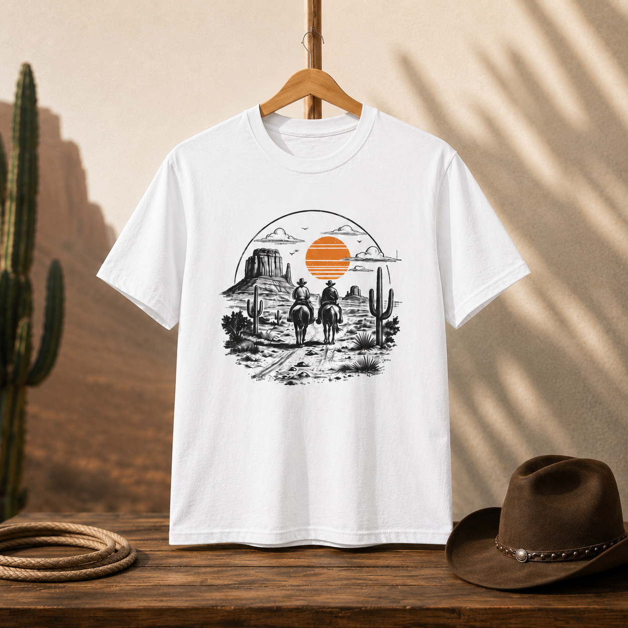 Western Sunset Cowboy T-Shirt