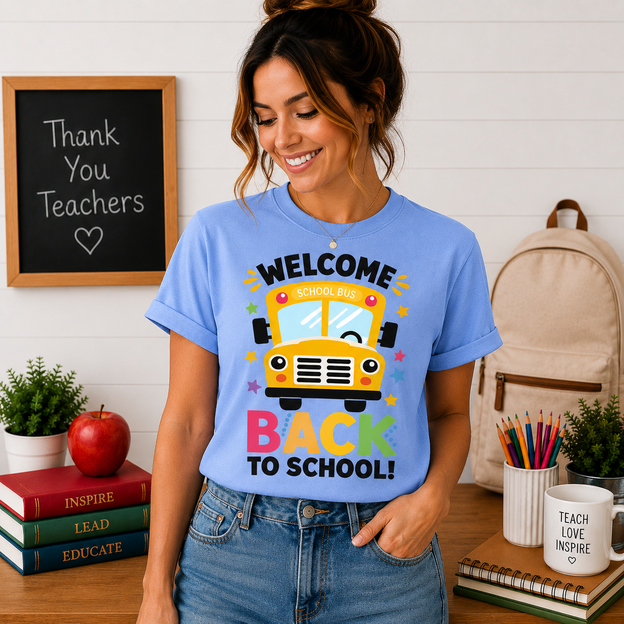 Back to School Bus T‑Shirt – "Welcome Back to School" Kids Tee