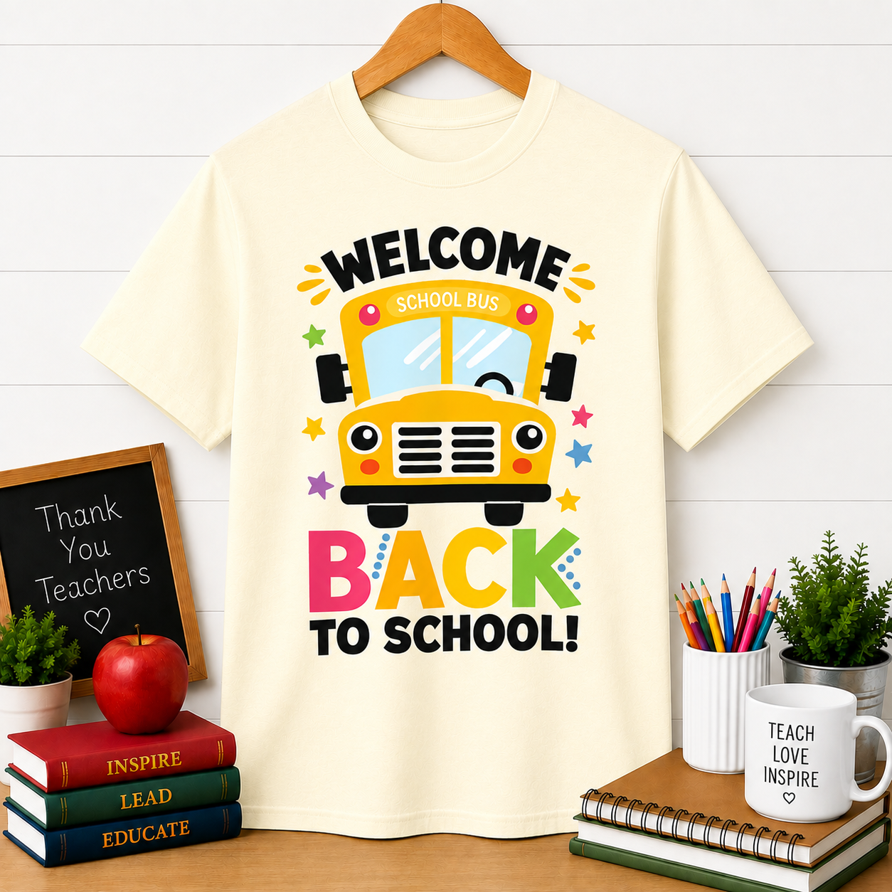 Back to School Bus T‑Shirt – "Welcome Back to School" Kids Tee
