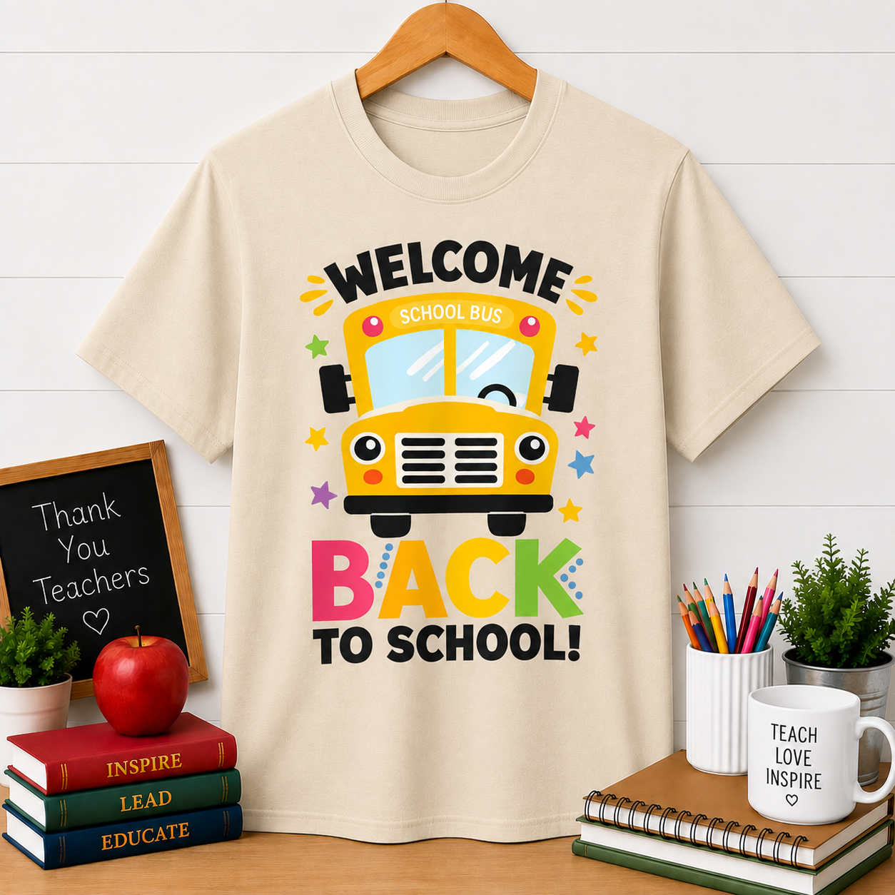 Back to School Bus T‑Shirt – "Welcome Back to School" Kids Tee