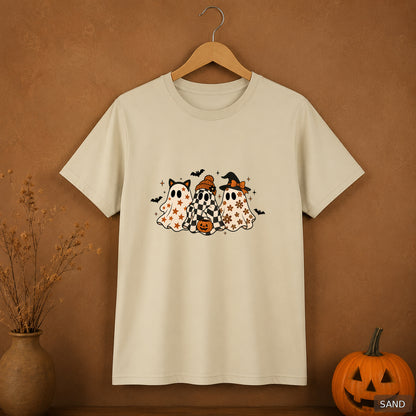 Retro Patterned Ghost Trio Tee