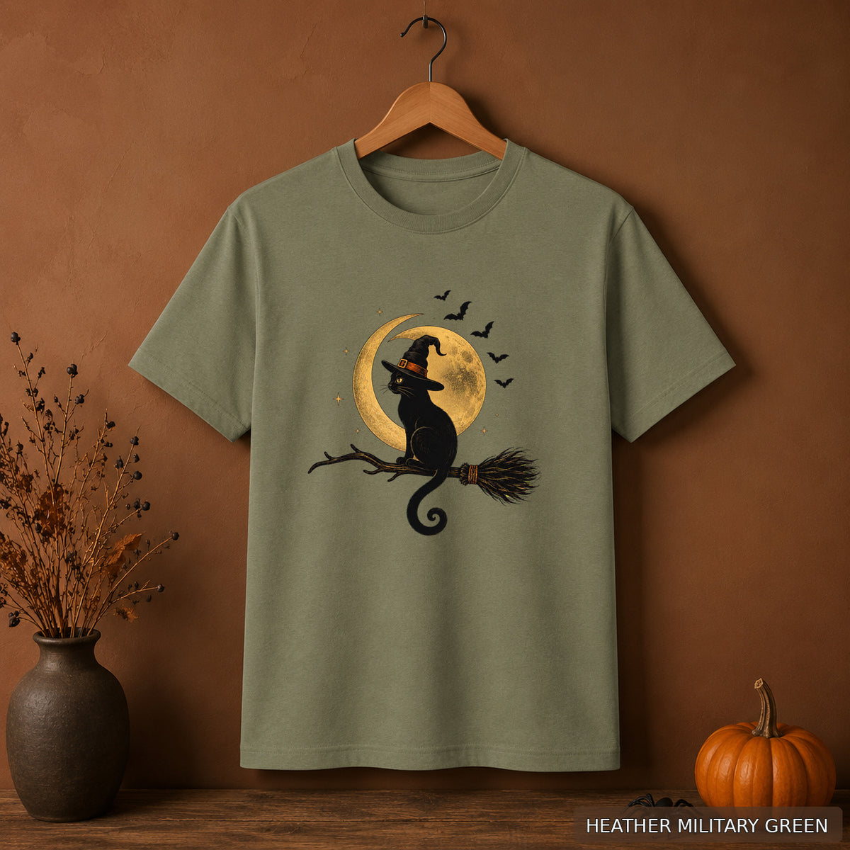 Moonlit Witch Cat Tee