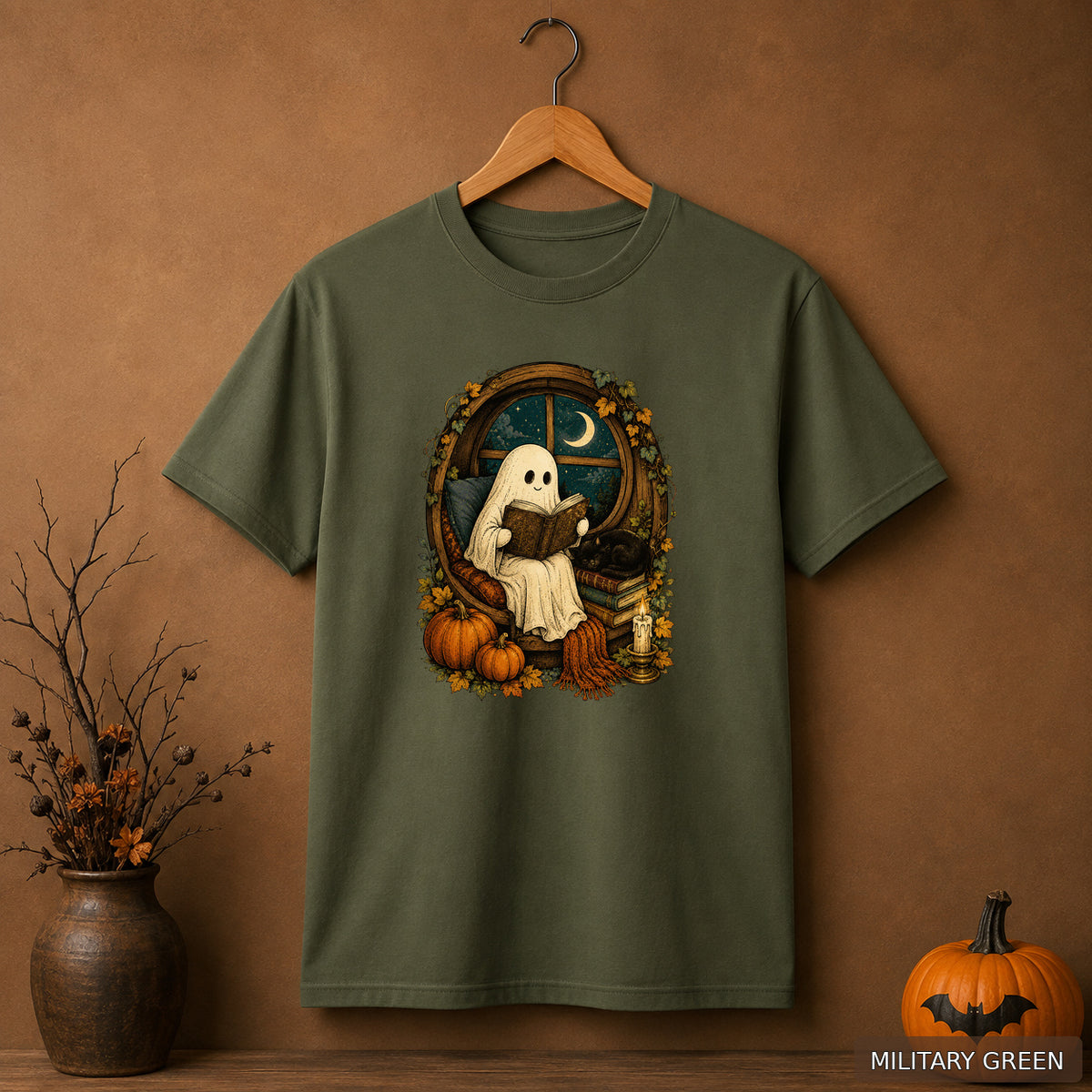 Moonlit Ghost Reading Nook Tee