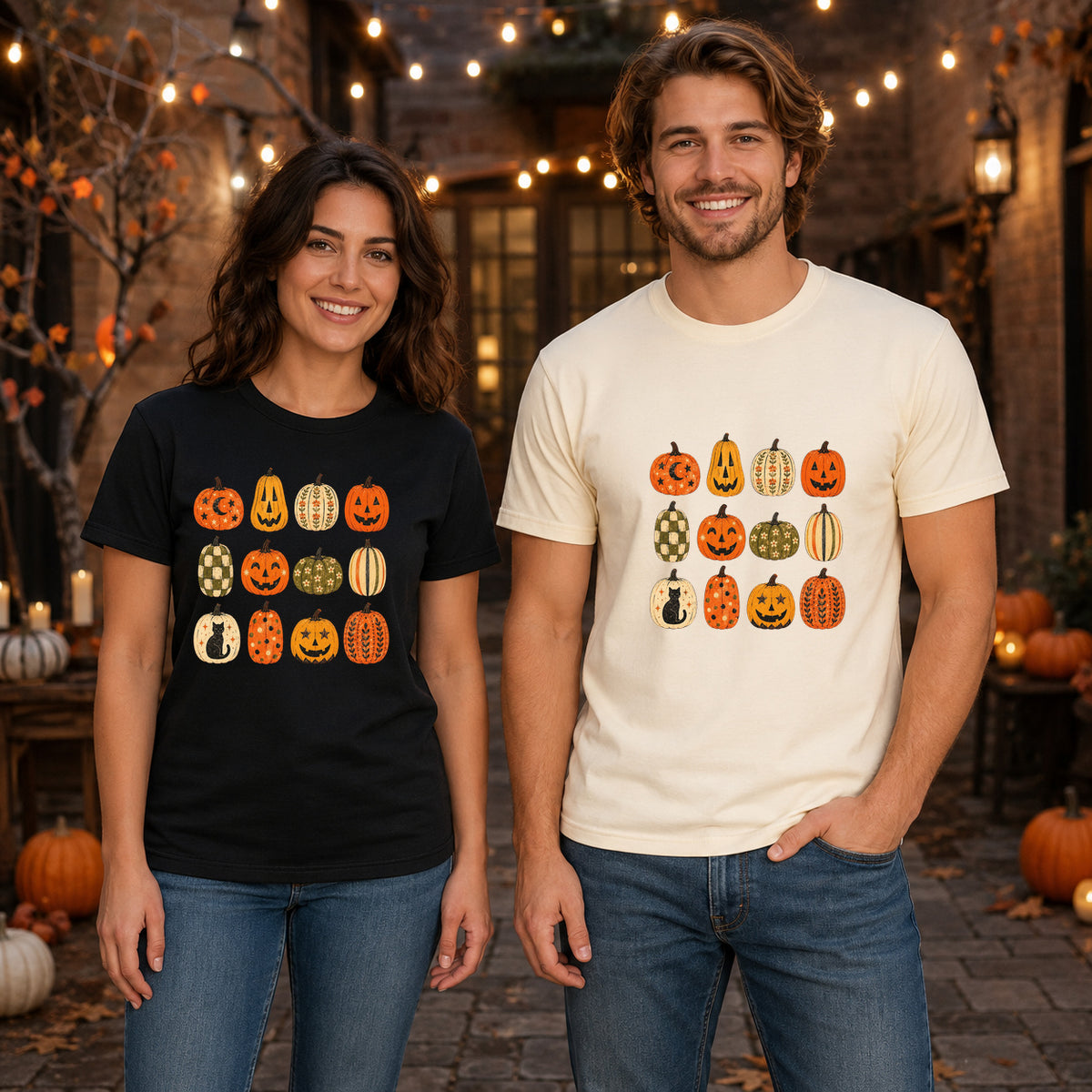 Retro Folk Pumpkin Collection Tee