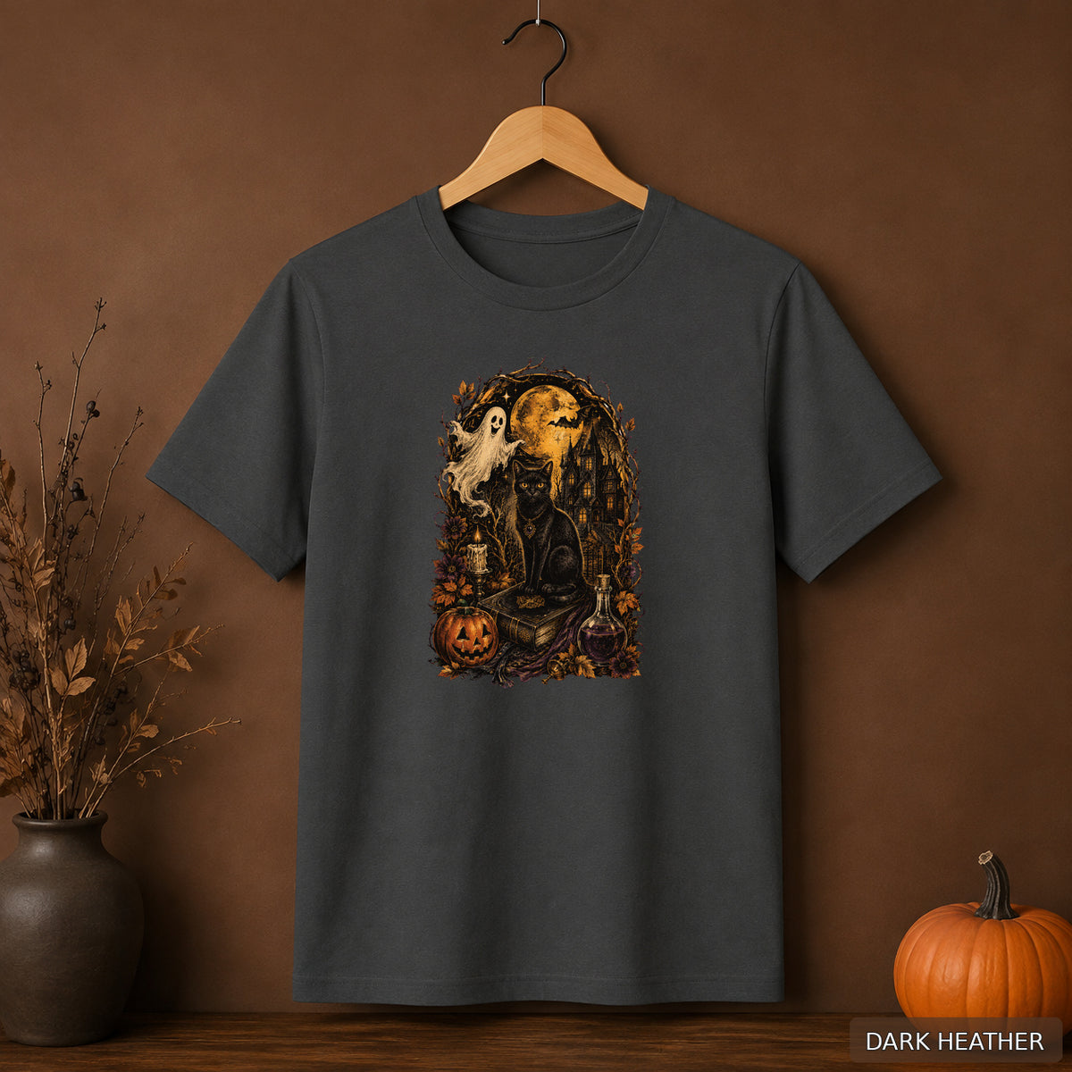 Victorian Moonlit Black Cat Tee