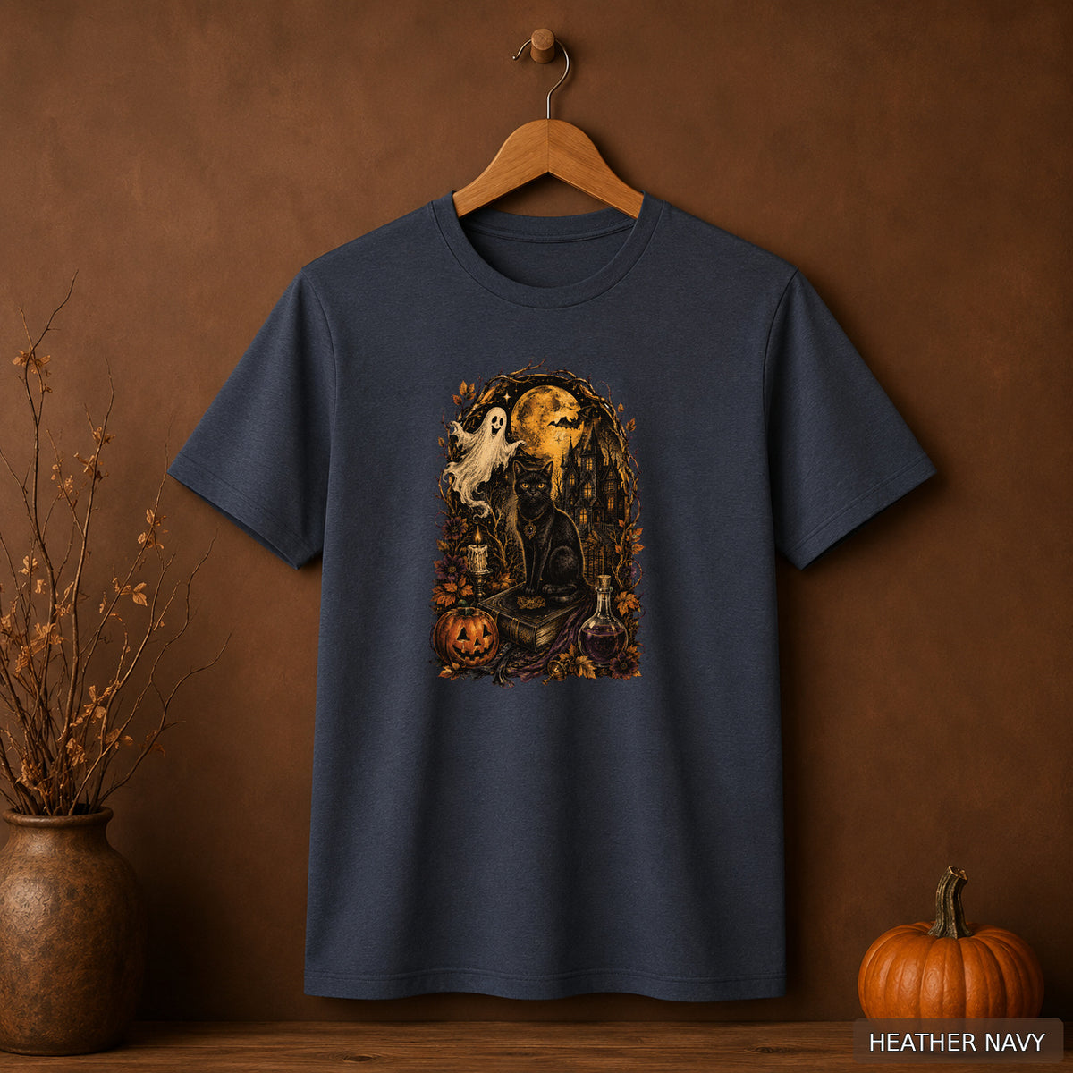 Victorian Moonlit Black Cat Tee