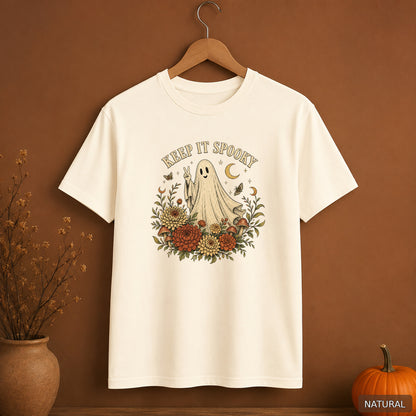 Keep It Spooky Floral Ghost Tee