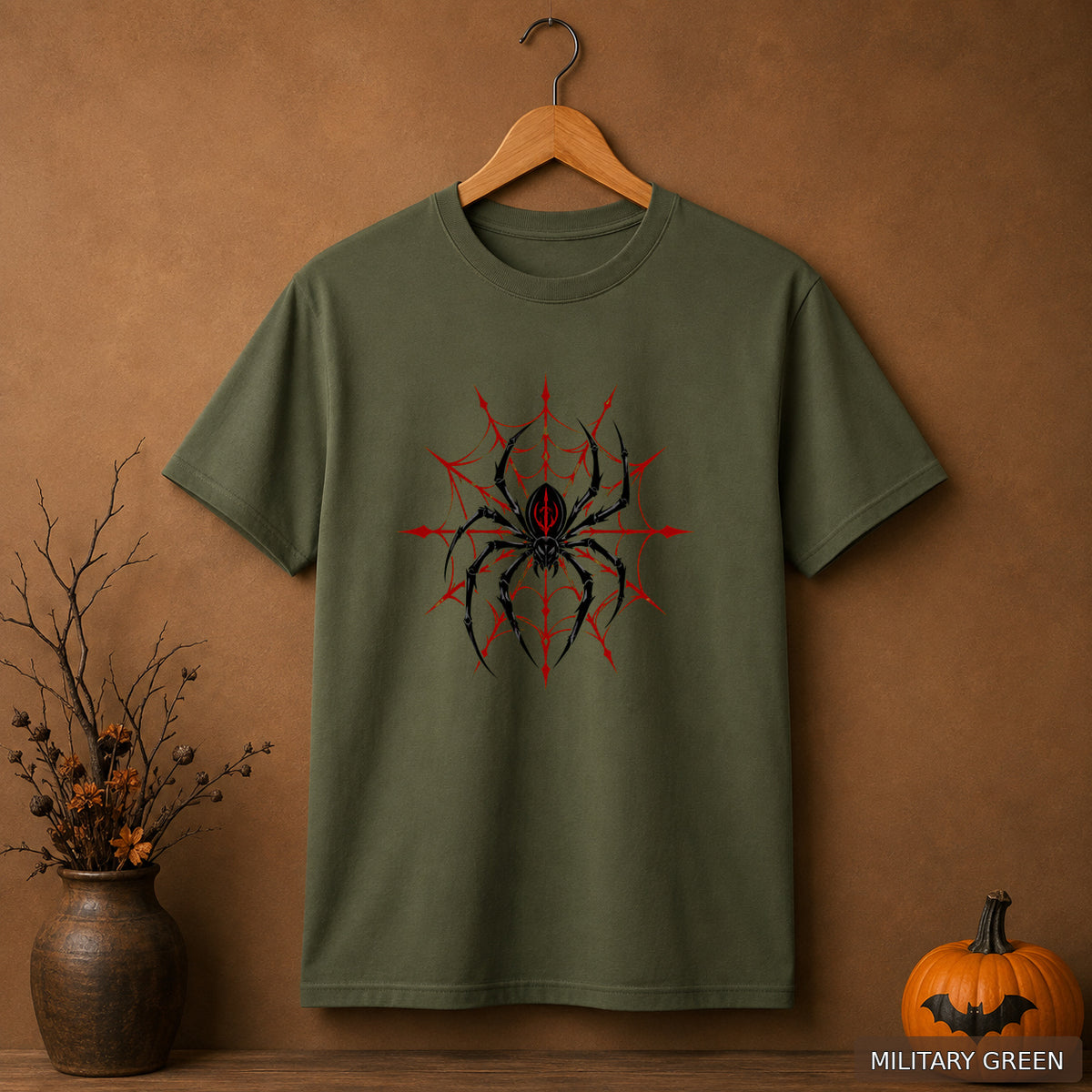 Gothic Crimson Spiderweb Tee