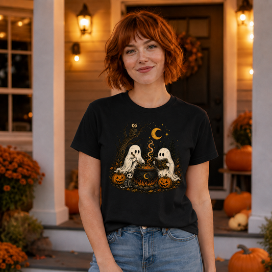 Ghostly Cauldron Halloween Tee
