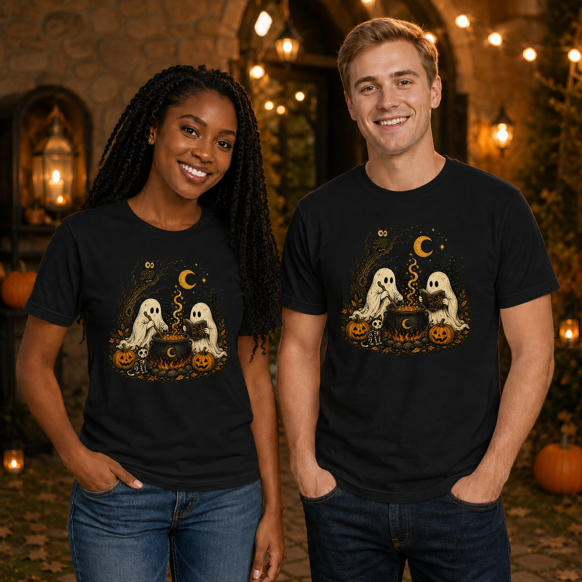 Ghostly Cauldron Halloween Tee