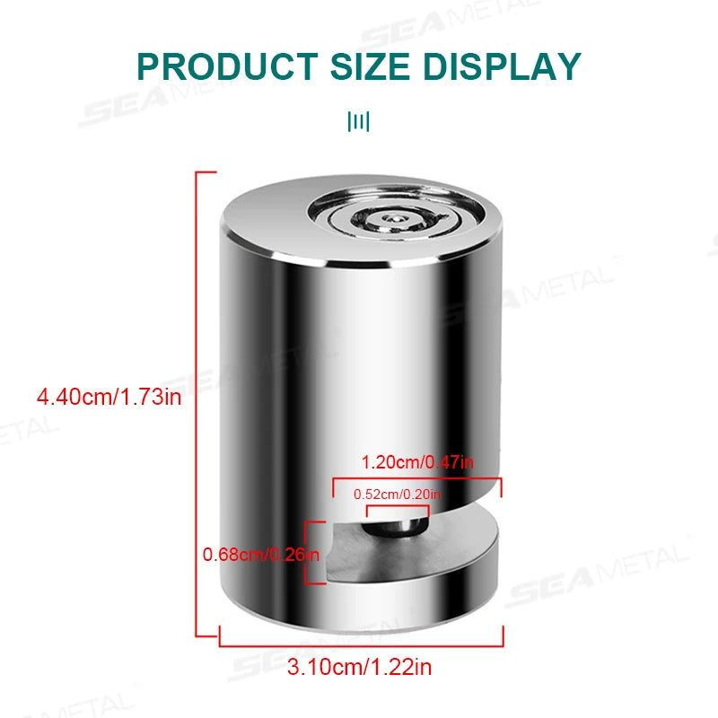 SEAMETAL Compact Motorcycle Disc Lock Anti-Rust Waterproof Alloy Keyless Press Brake Disc Lock for Scooter/Bicycle anti Theft