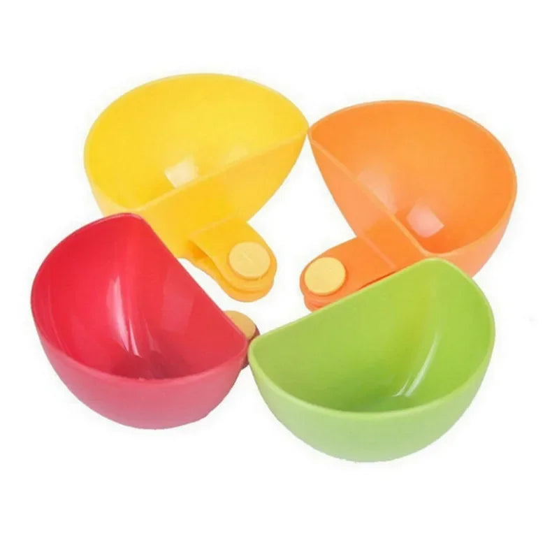 4Pcs Condiment Bowl Dip Clip Bowls Multi-Purpose Sauce Dish Tomato Sauce Vinegar Seasoning Container Household Kitchen Gadgets