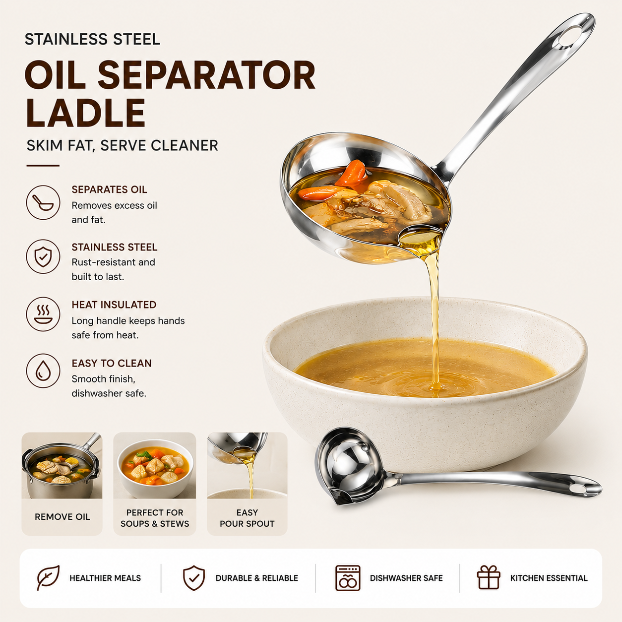 Stainless Skimmer Spoon