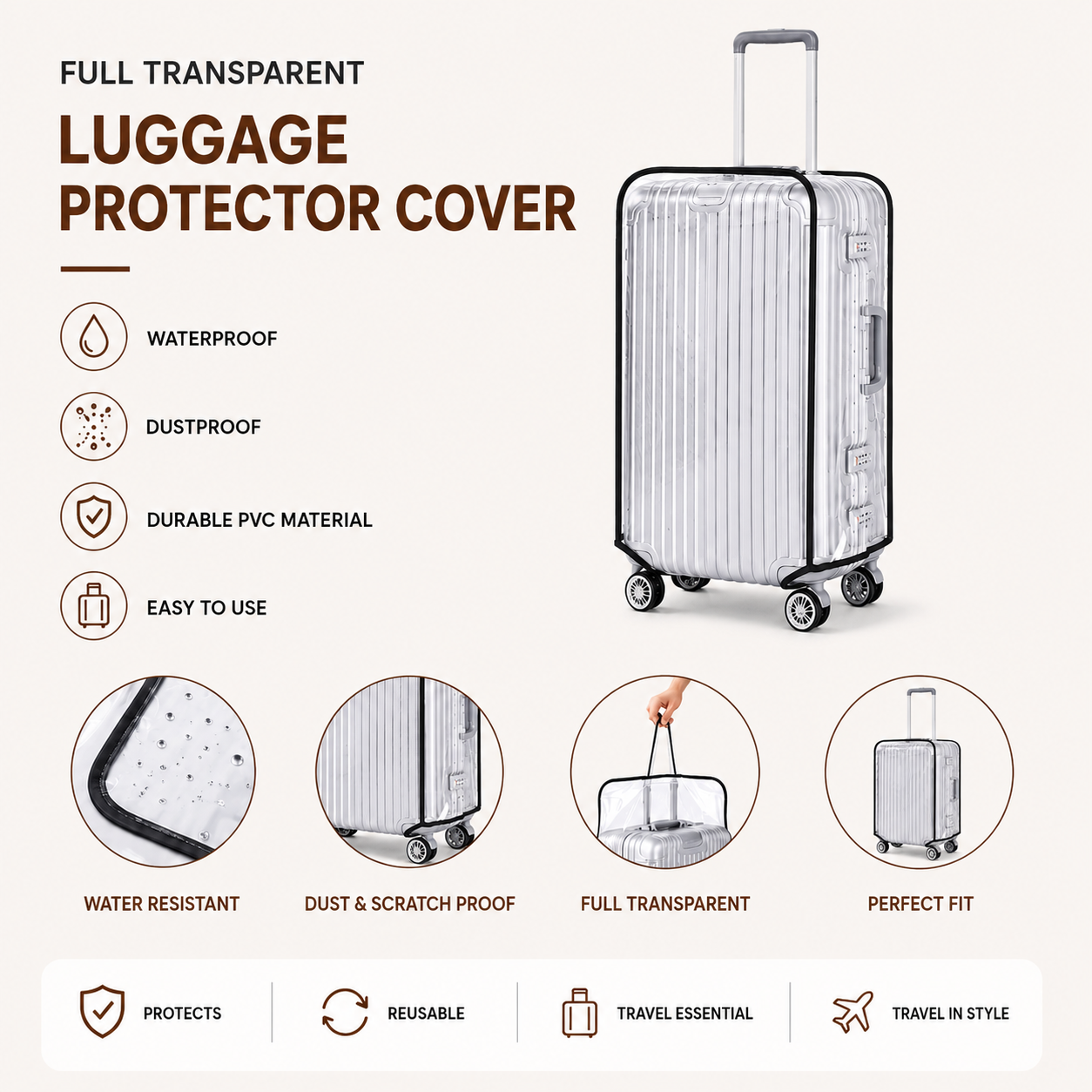 Transparent Luggage Cover
