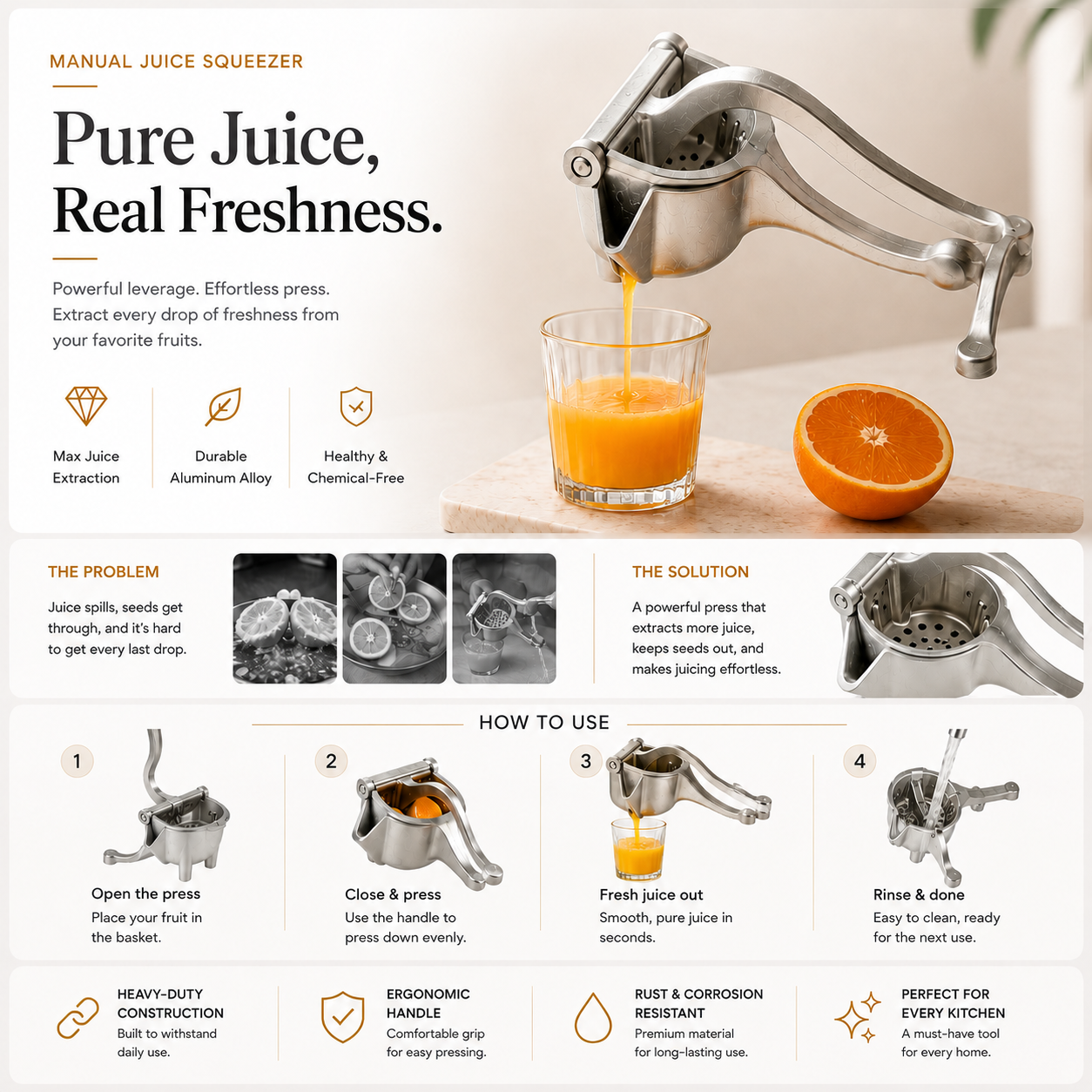 Aluminum Citrus Juicer