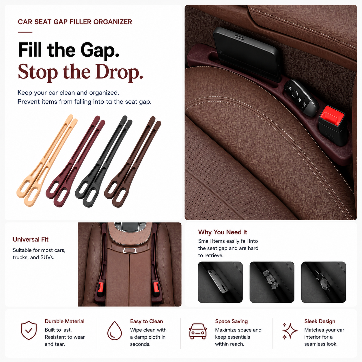 Car Seat Gap Organizer