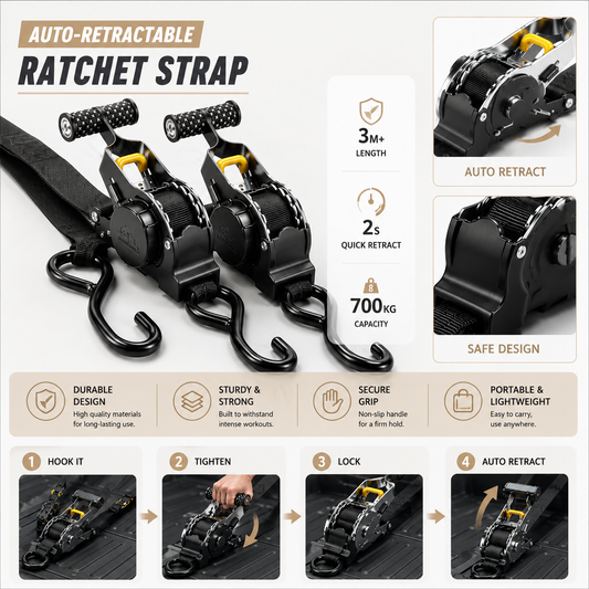 Retractable Ratchet Straps