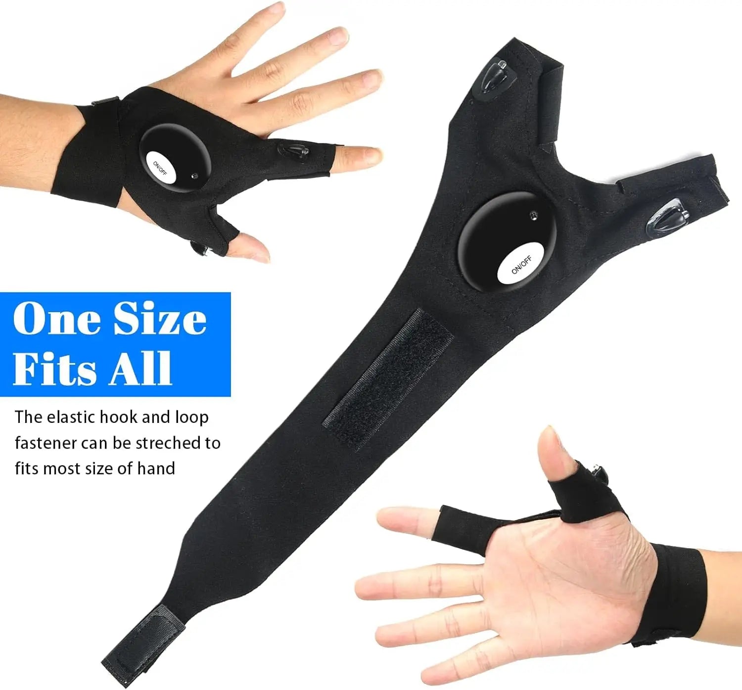 LED Finger Flashlight Gloves