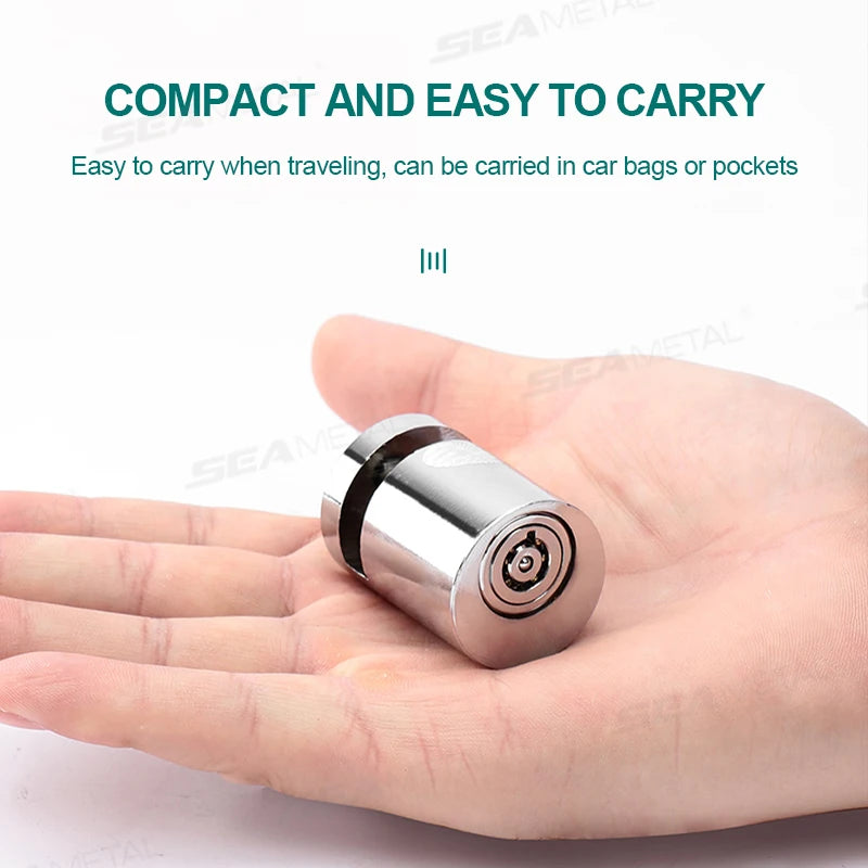 SEAMETAL Compact Motorcycle Disc Lock Anti-Rust Waterproof Alloy Keyless Press Brake Disc Lock for Scooter/Bicycle anti Theft