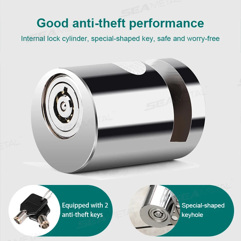 SEAMETAL Compact Motorcycle Disc Lock Anti-Rust Waterproof Alloy Keyless Press Brake Disc Lock for Scooter/Bicycle anti Theft