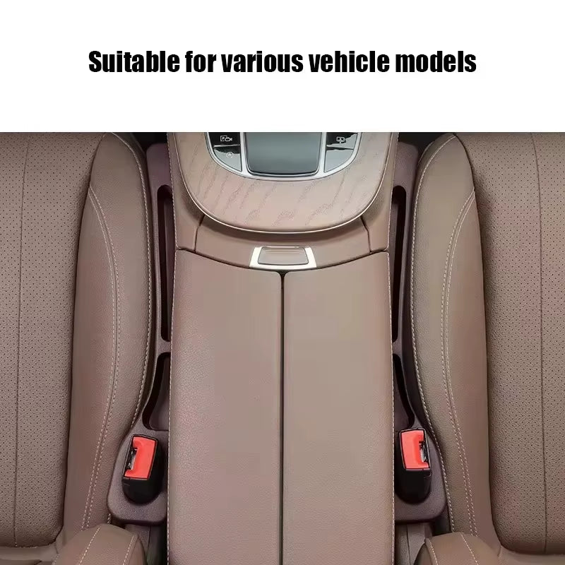 2Pcs Car Seat Gap Filler Organizer Waterproof Car Seat Gap Plug Strip with 2 Grooves Seat Gap Storage Auto Interior Accessories