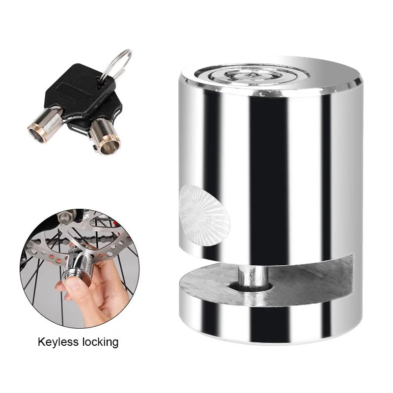SEAMETAL Compact Motorcycle Disc Lock Anti-Rust Waterproof Alloy Keyless Press Brake Disc Lock for Scooter/Bicycle anti Theft