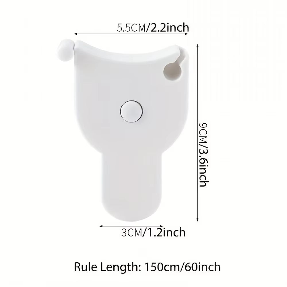 Portable Automatic Telescopic Tape Circumference Sewing Tailor Dressmaking Measure Ruler Meter Film for Waist Chest Legs